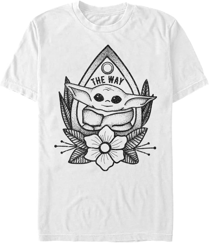 STAR WARS Big & Tall Mandalorian Planchette Child Men's Tops Short Sleeve Tee Shirt T-Shirt | US Viral Style