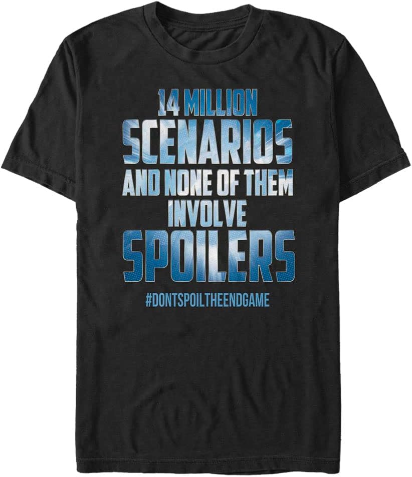 Marvel Big & Tall Fourteen Million Scenarios Men's Tops Short Sleeve Tee Shirt, Black, 4X-Large T-Shirt | Best Seller