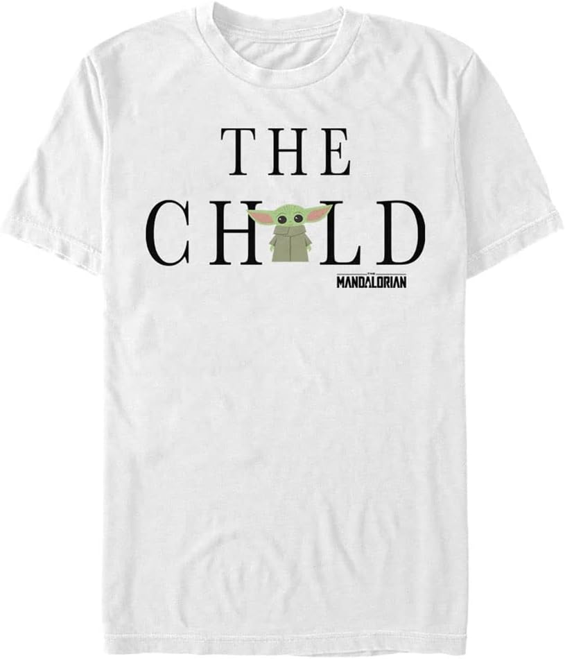 STAR WARS Big & Tall Mandalorian Child Text Men's Tops Short Sleeve Tee Shirt T-Shirt | Trending 2025