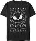 Disney Nightmare Before Christmas Jack Spooky Sweater Men's Tops Short Sleeve Tee Shirt Sweater | Aesthetic Streetwear