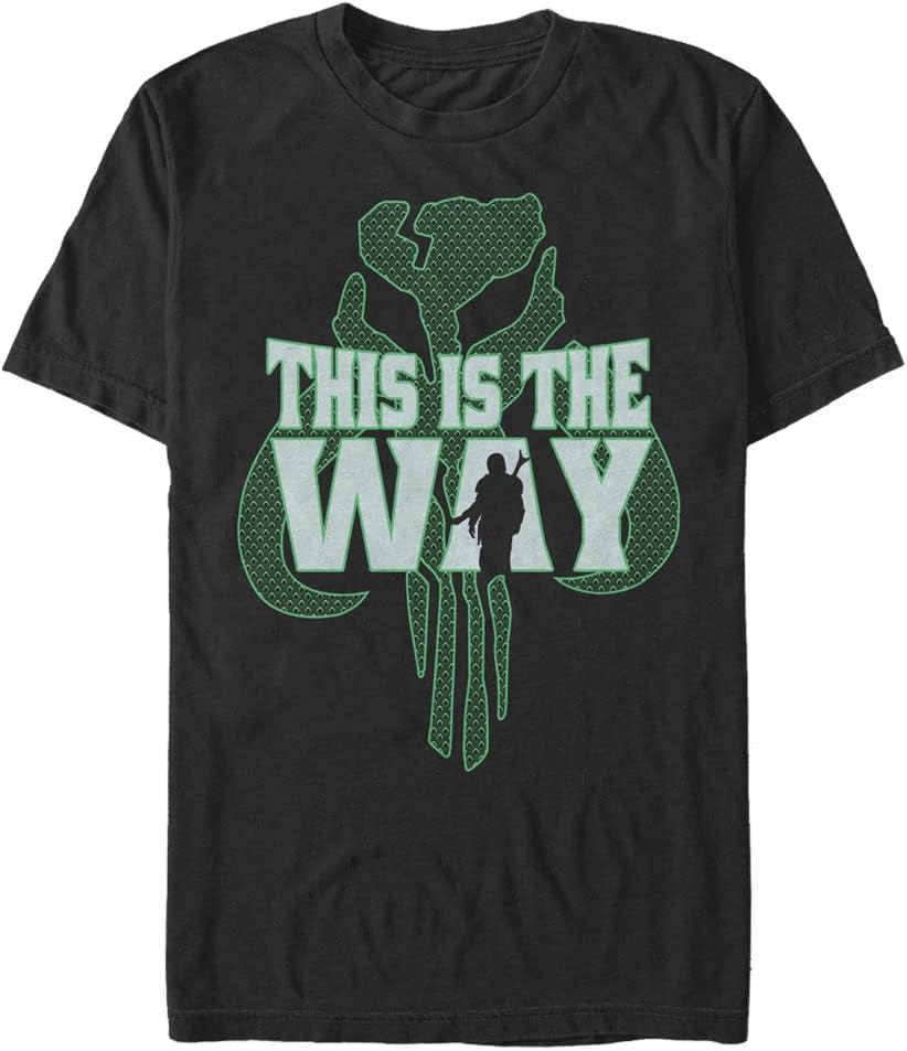 STAR WARS Mandalorian Way Pattern Men's Tops Short Sleeve Tee Shirt T-Shirt | Best Seller