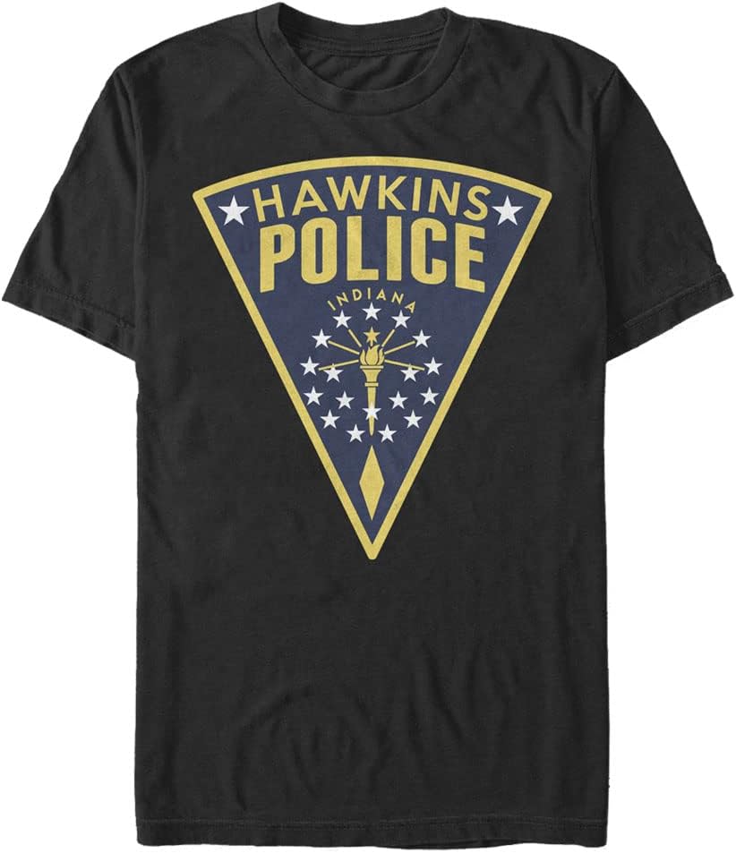 Stranger Things Men's Big & Tall Hawkins Police Seal Apparel | Best Seller