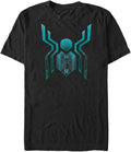 Marvel Big & Tall Spider Logo Far Men's Tops Short Sleeve Tee Shirt, Black, 4X-Large T-Shirt | Premium Quality