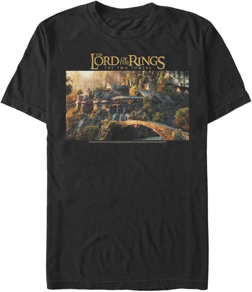 The Lord Of The Rings Two Towers Rivendell Men's Tops Short Sleeve Tee Shirt T-Shirt | Premium Quality