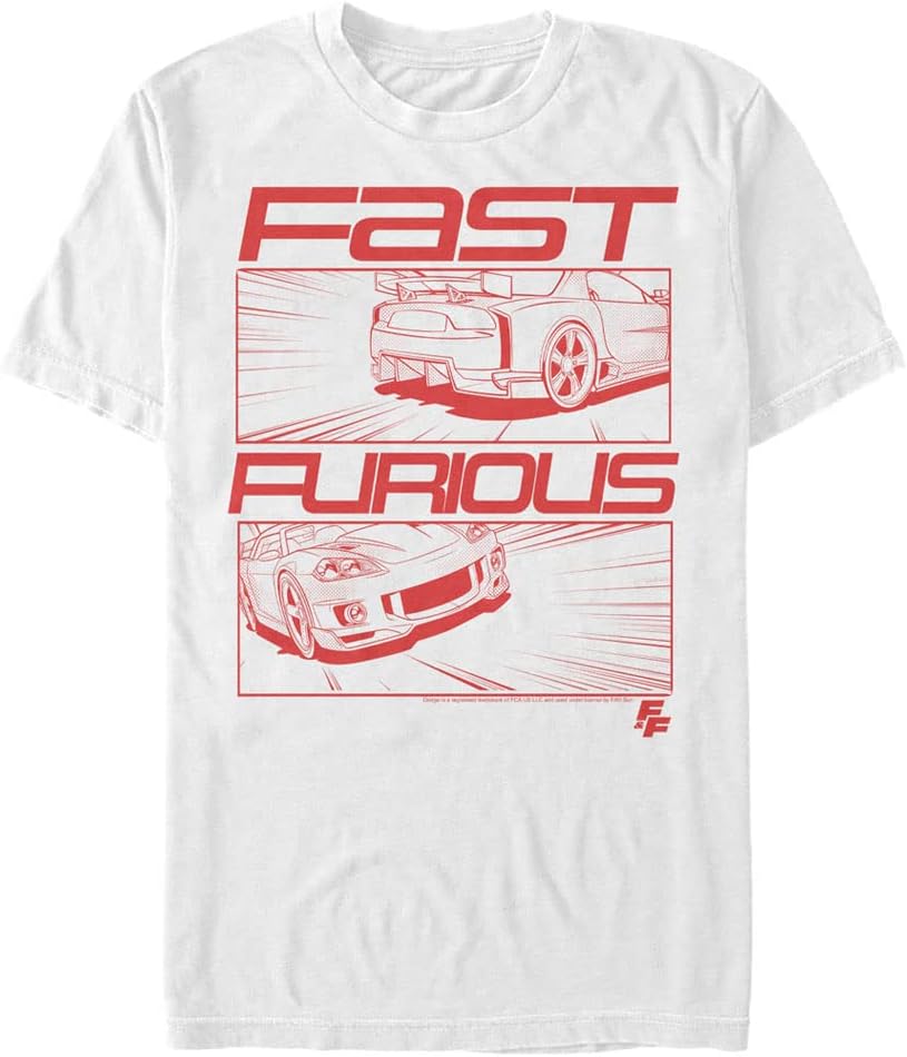 Fifth Sun Big & Tall Furious Fast Comic Men's Tops Short Sleeve Tee Shirt T-Shirt | Aesthetic Streetwear