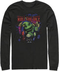 Disney Big & Tall The Nightmare Before Christmas Oogie Dice Men's Tops Long Sleeve Tee Shirt T-Shirt | US Viral Style