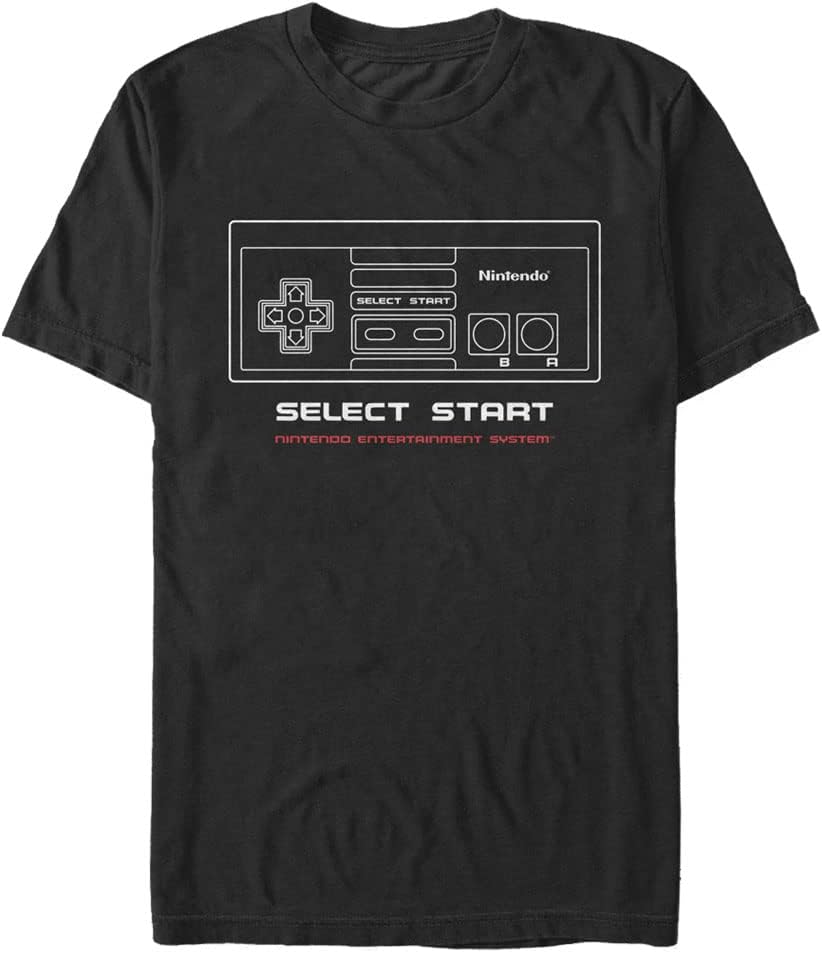 Nintendo Big & Tall NES Simple Men's Tops Short Sleeve Tee Shirt T-Shirt | Aesthetic Streetwear