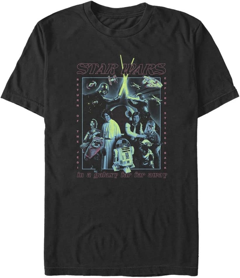 STAR WARS Poster Glow Men's Tops Short Sleeve Tee Shirt T-Shirt | Trending 2025
