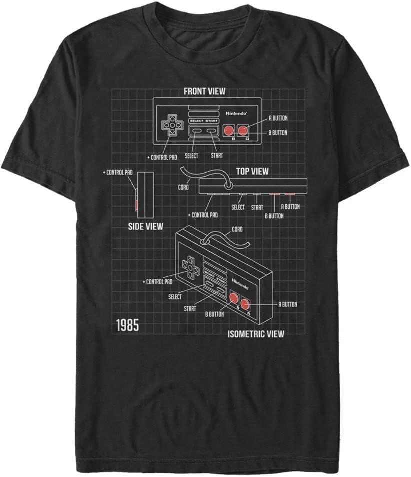 Nintendo Men's NES Schematic Apparel | Premium Quality