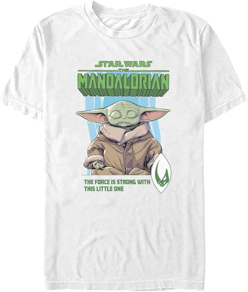 STAR WARS Big & Tall Mandalorian Strong Force Men's Tops Short Sleeve Tee Shirt T-Shirt | Best Seller