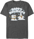 Nickelodeon Big & Tall Spongebob Squarepants Happy Holidays Snowmen Men's Tops Short Sleeve Tee Shirt T-Shirt | Best ...
