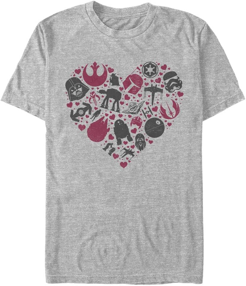 STAR WARS Big & Tall Heart Icons Men's Tops Short Sleeve Tee Shirt T-Shirt | Best Seller