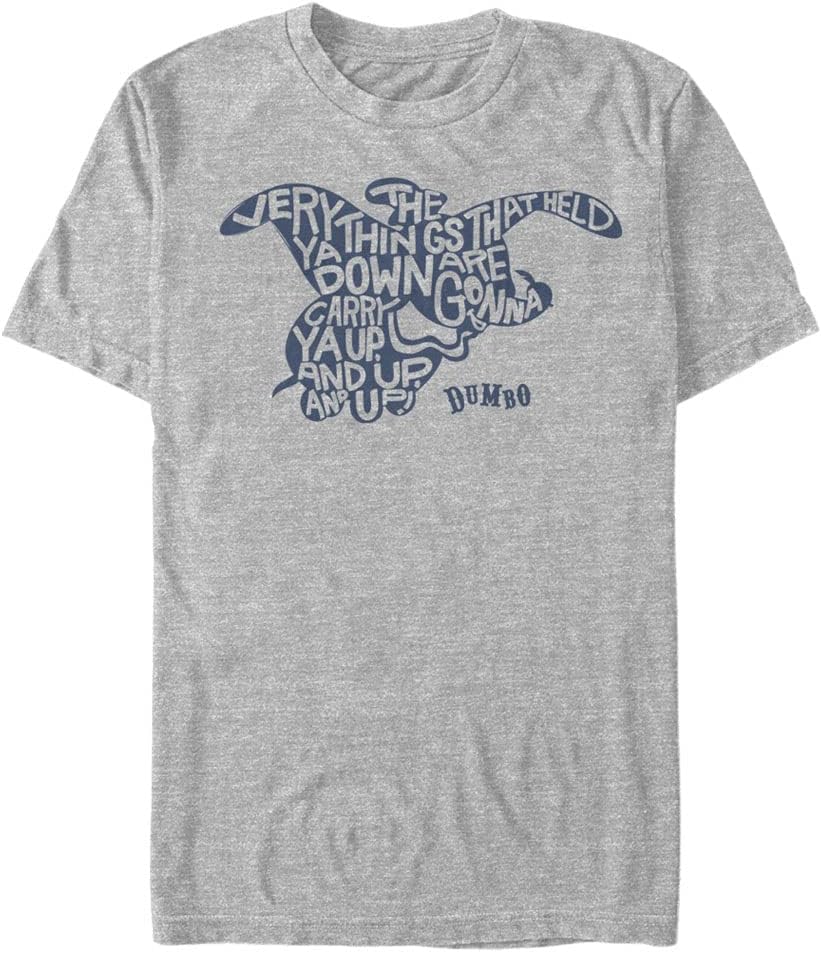 Disney Big & Tall Dumbo Up and Up Men's Tops Short Sleeve Tee Shirt T-Shirt | Trending 2025