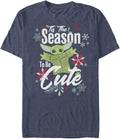 STAR WARS Big & Tall Mandalorian Cute Season Men's Tops Short Sleeve Tee Shirt T-Shirt | Aesthetic Streetwear