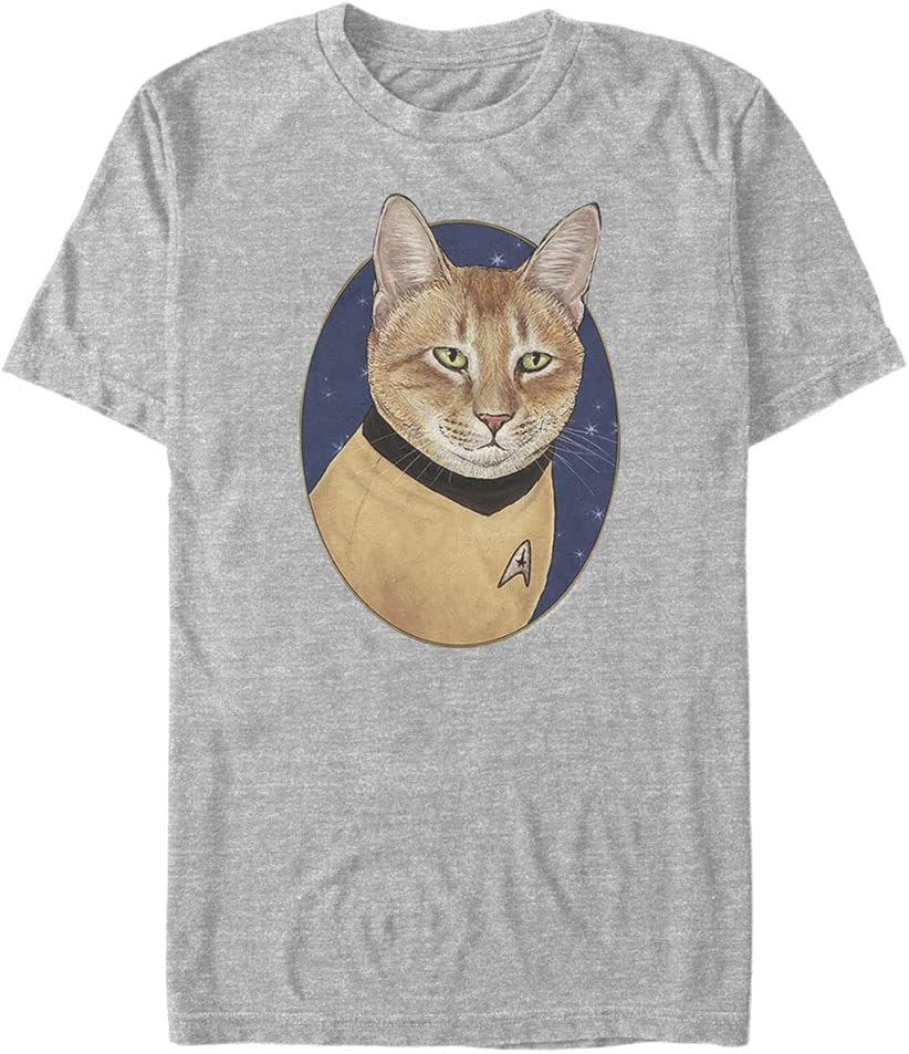 Star Trek Original Series Cat-Tain Kirk Men's Tops Short Sleeve Tee Shirt T-Shirt | US Viral Style