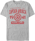Marvel Big & Tall Classic Captains Property Men's Tops Short Sleeve Tee Shirt, Athletic Heather, 3X-Large T-Shirt | U...