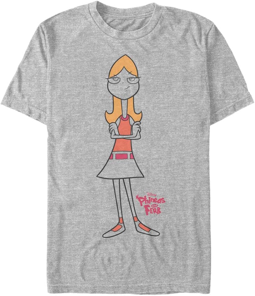 Disney Big & Tall Phineas and Ferb Candace Men's Tops Short Sleeve Tee Shirt T-Shirt | Aesthetic Streetwear