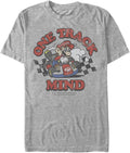 Nintendo One Track Mind Men's Tall Tops Short Sleeve Tee Shirt Athletic Heather T-Shirt | Aesthetic Streetwear
