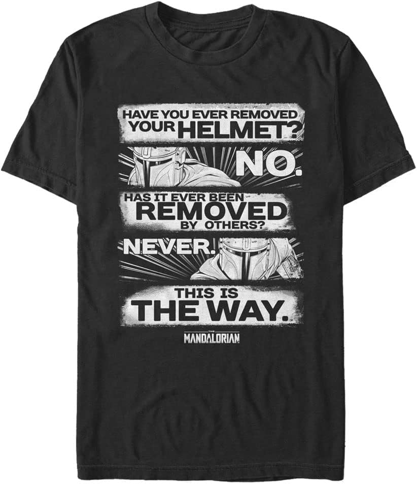 STAR WARS Big & Tall Mandalorian This is The Way Men's Tops Short Sleeve Tee Shirt T-Shirt | US Viral Style