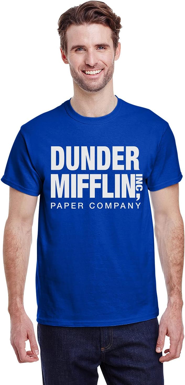 T-Line Men's The Office Tv Series Dunder Mifflin Logo Graphic Apparel | Trending 2025