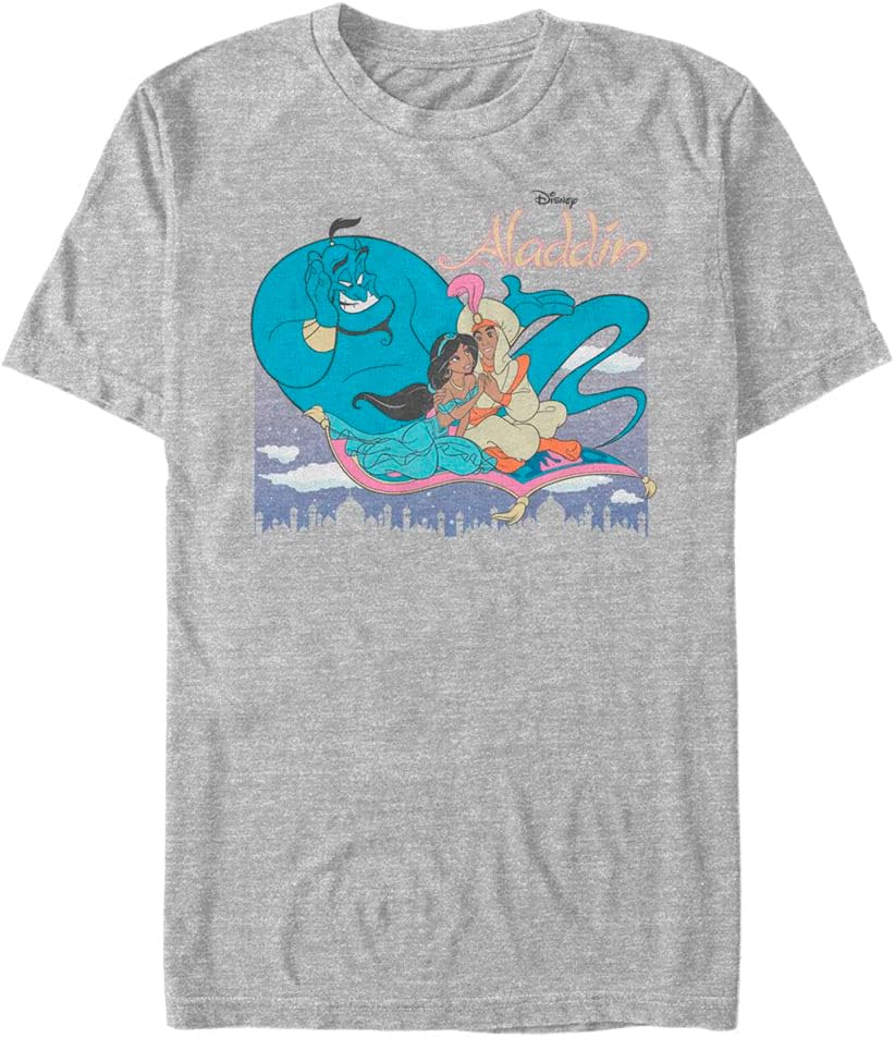 Disney Princesses Aladdin Classic Men's Tops Short Sleeve Tee Shirt T-Shirt | US Viral Style