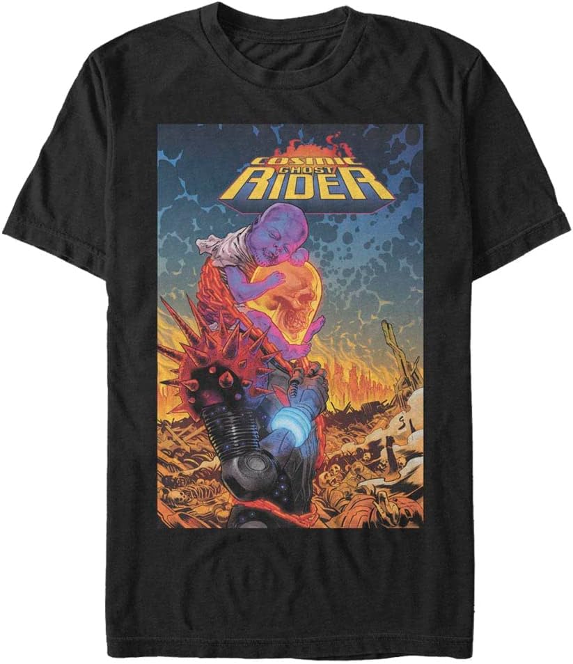 Marvel Big & Tall Classic Cosmic Ghost Rider Oct18 Men's Tops Short Sleeve Tee Shirt T-Shirt | Premium Quality