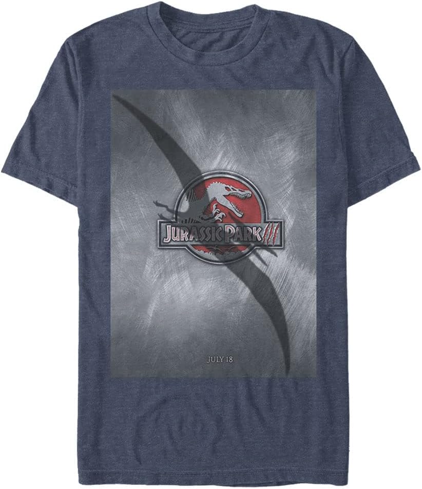 Jurassic Park Men's Big & Tall 3 Movie Poster Apparel | Aesthetic Streetwear