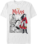 Disney Big & Tall Mulan Comic Panels Men's Tops Short Sleeve Tee Shirt T-Shirt | Premium Quality