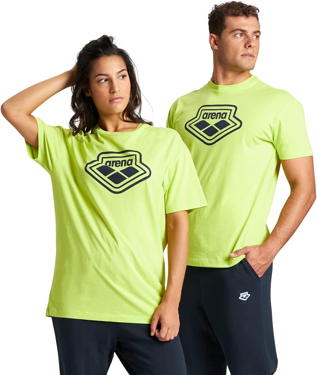 ARENA Unisex Adults Icons Cotton T-Shirt Short Sleeve Loose Fit Athletic Gym Workout Top Men u2019s and Women u2019s ...