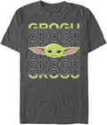 STAR WARS Tall Mandalorian Grogu Big Face Men's Tops Short Sleeve Tee Shirt T-Shirt | Aesthetic Streetwear