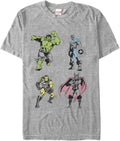 Marvel Big & Tall Classic Neon Pop Avengers Men's Tops Short Sleeve Tee Shirt T-Shirt | Best Seller