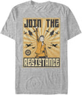 STAR WARS Big & Tall Last Jedi Resist Raised Fist Men's Tops Short Sleeve Tee Shirt T-Shirt | US Viral Style