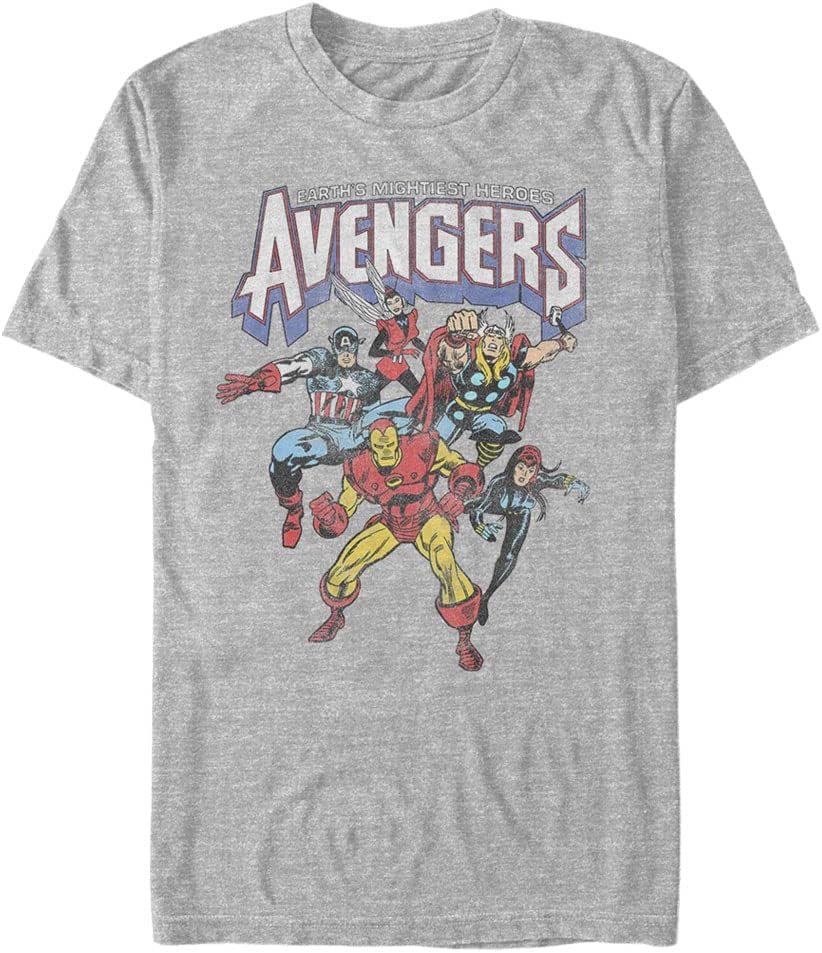 Marvel Classic Avengers Heroes Men's Tops Short Sleeve Tee Shirt T-Shirt | Premium Quality