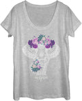 Fifth Sun Elephant Floral Women's Short Sleeve Tee Shirt T-Shirt | Aesthetic Streetwear