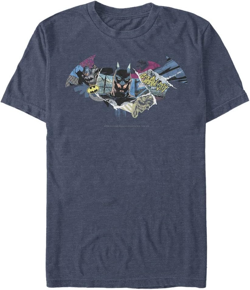 DC Comics Men's Ripped Fill Short Sleeve Apparel | Aesthetic Streetwear