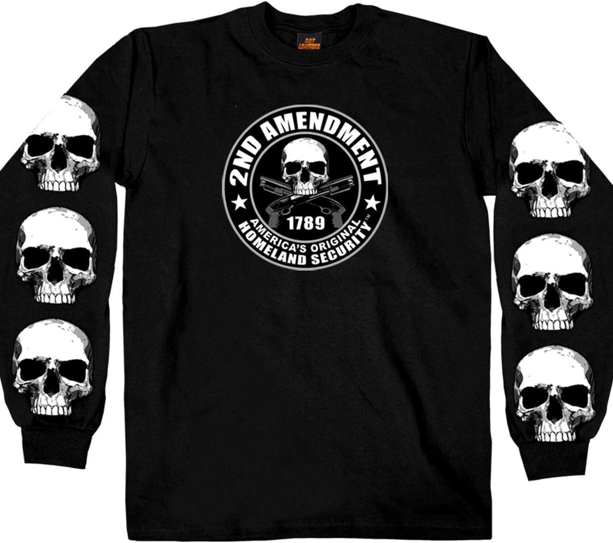 Hot Leathers Men's 2nd Amendment Long Sleeve Shirt T-Shirt | Best Seller