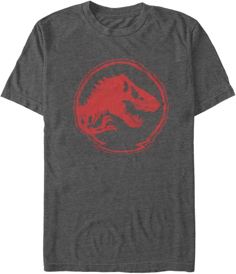 Jurassic Park Men's Big & Tall Glitch Coin Apparel | Aesthetic Streetwear