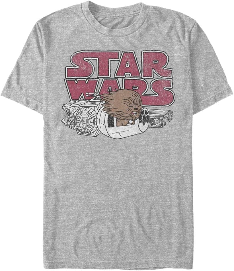 STAR WARS Big & Tall Chewie Window Men's Tops Short Sleeve Tee Shirt T-Shirt | Premium Quality