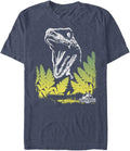 Jurassic Park Big & Tall Jurassic World Surprise Raptor Men's Short Sleeve Tee Shirt, Navy Blue Heather, 3X-Large T-S...