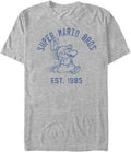 Nintendo Big & Tall Magic Mario Men's Tops Short Sleeve Tee Shirt, Athletic Heather, 4X-Large Tall T-Shirt | Trending...