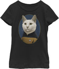 Star Trek Girl's Data Cat T-Shirt, Black, Large T-Shirt | Best Seller