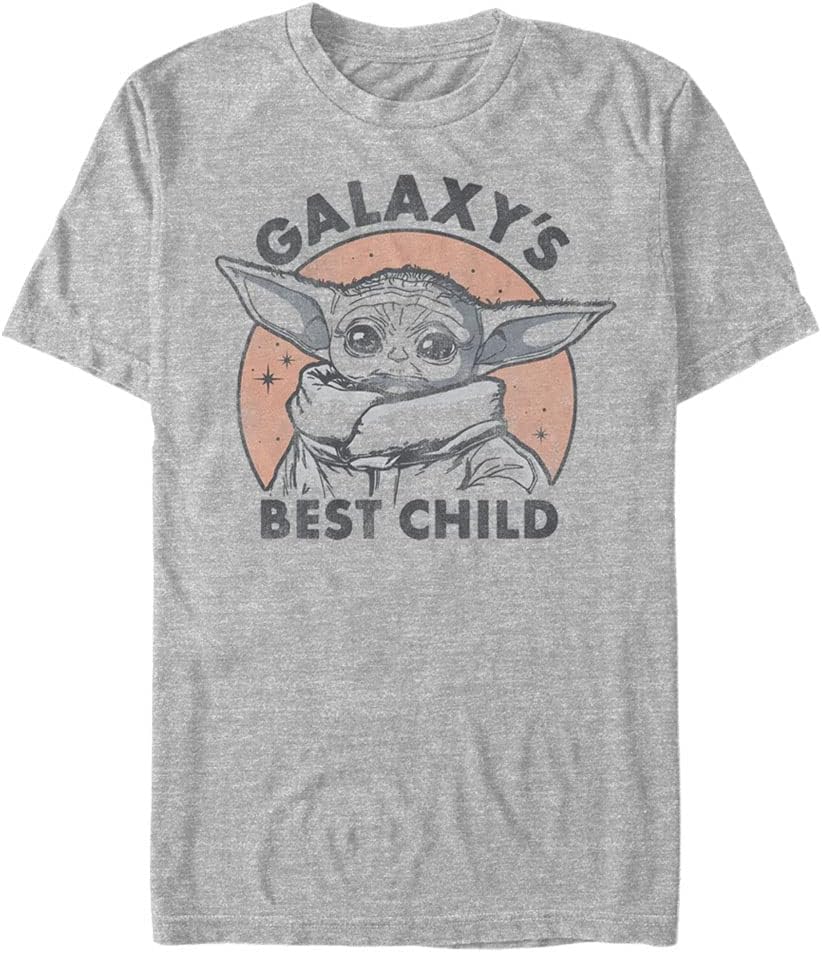 STAR WARS Big & Tall Mandalorian Galaxy Baby Men's Tops Short Sleeve Tee Shirt T-Shirt | Best Seller