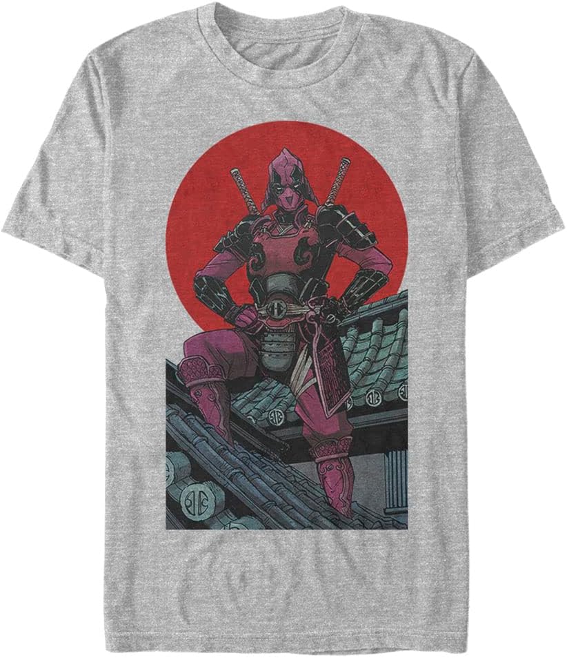Marvel Big & Tall Classic Deadpool Sun Men's Tops Short Sleeve Tee Shirt T-Shirt | Best Seller