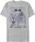 STAR WARS Big & Tall Astro Mecha Schema Men's Tops Short Sleeve Tee Shirt T-Shirt | Best Seller