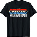 Retro Hawaii Kalihiwai Beach Souvenir Palm Trees T-Shirt T-Shirt | US Viral Style
