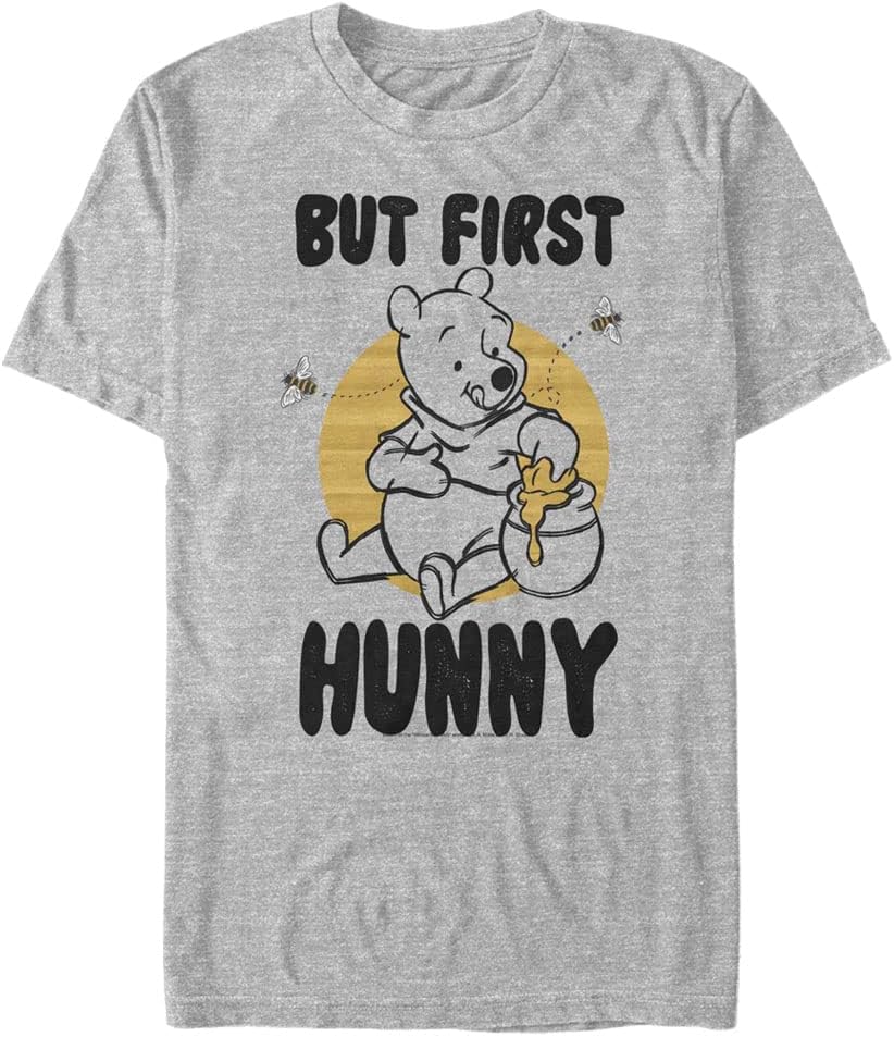 Disney Big & Tall Winnie The Pooh First Hunny Men's Tops Short Sleeve Tee Shirt T-Shirt | Best Seller