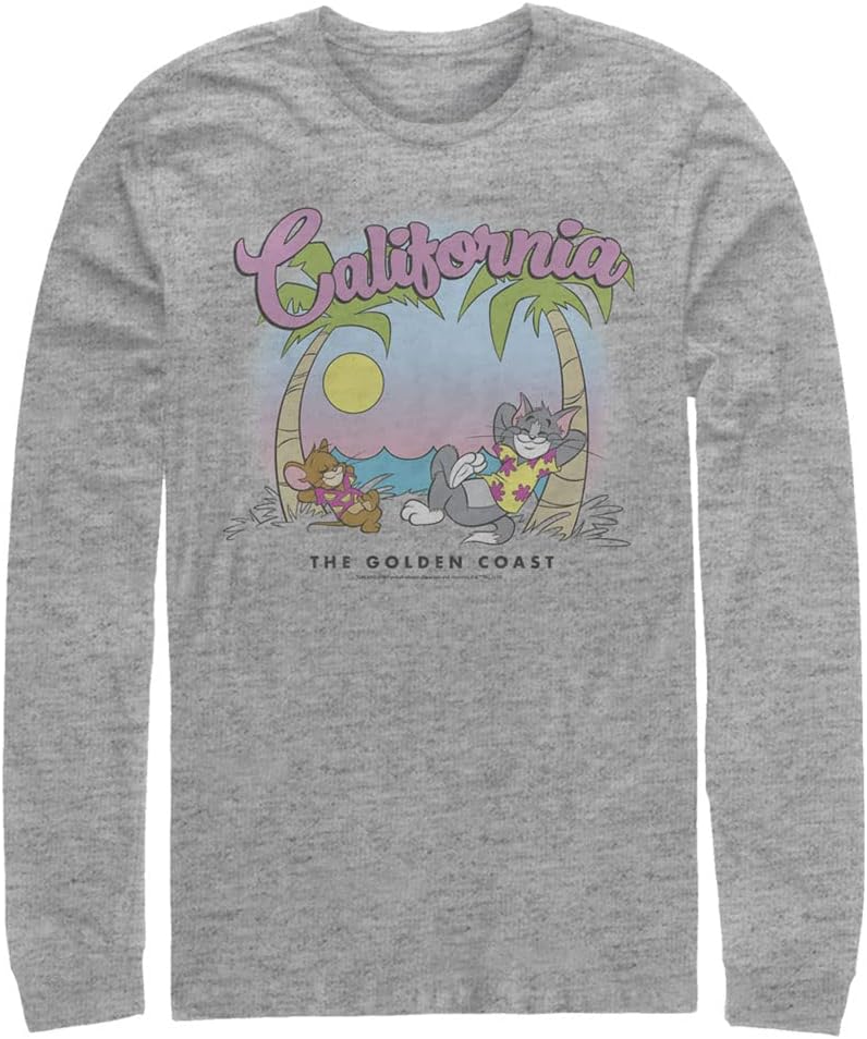WARNER BROS Tom & Jerry California Men's Tops Long Sleeve Tee Shirt T-Shirt | US Viral Style