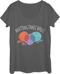 Women's Chin UP Knitting Takes Balls Scoop Neck Apparel | Premium Quality