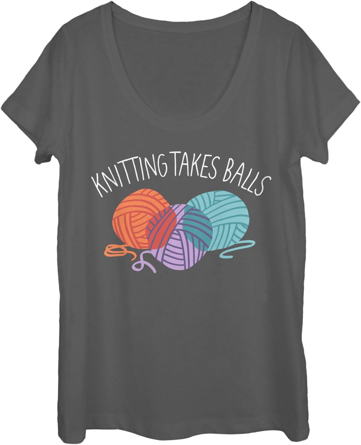 Women's Chin UP Knitting Takes Balls Scoop Neck Apparel | Premium Quality