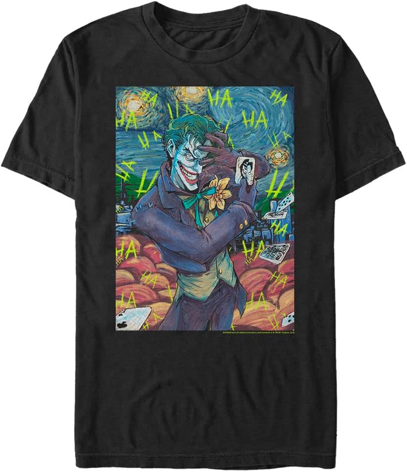 WARNER BROS Men's Joker Starry Short Sleeve Apparel | US Viral Style